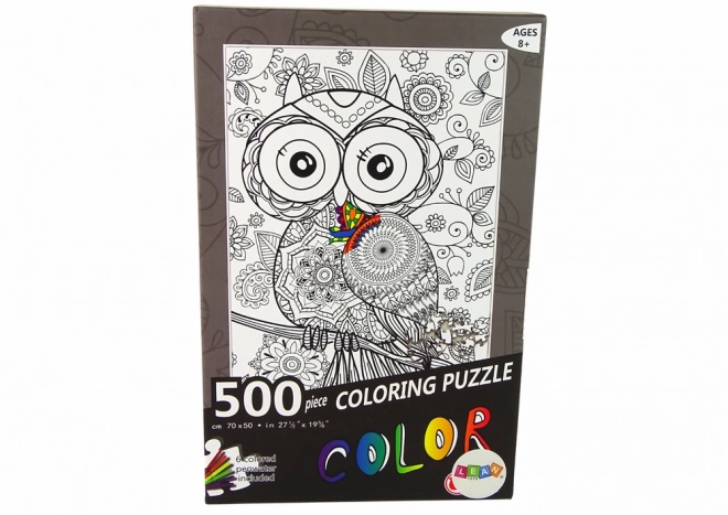 Puzzle da Colorare 500 Pezzi Gufo