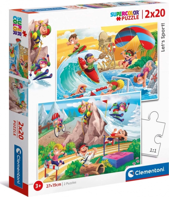 Puzzle Clementoni Na Sportowo 2x20 pezzi