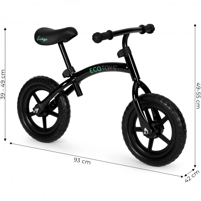 Bicicletta senza pedali per bambini ECOTOYS nera