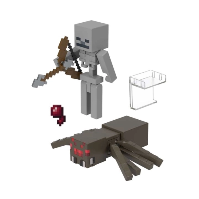 Set figurine Minecraft Skeleton e Spider