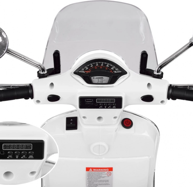 Scooter elettrico Vespa GTS Super per bambini – Bianco
