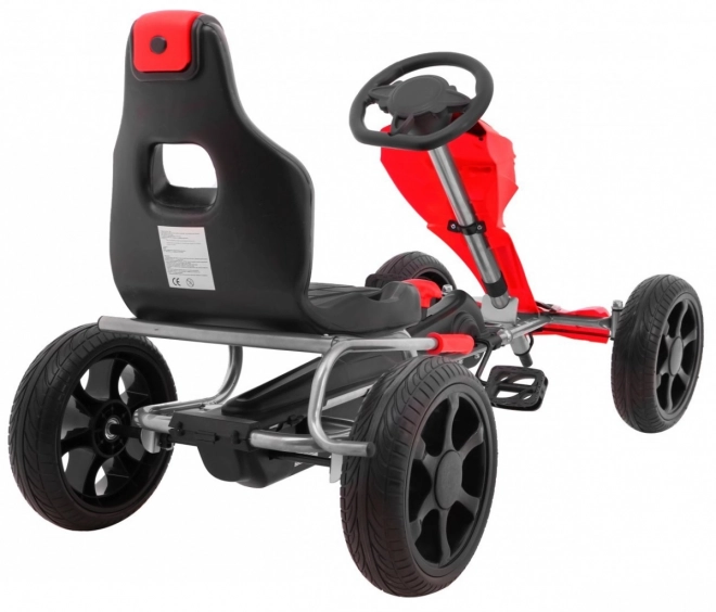 Grand Ride go-kart a pedali per bambini 3+ Rosso + Ruote EVA + Sedile regolabile + Freno a mano