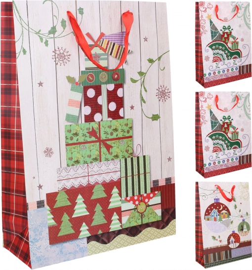 Borsa regalo di carta L 31 × 44 × 12 cm Natale