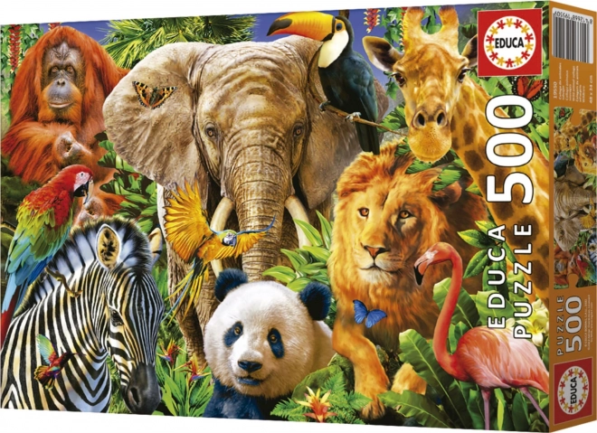 Puzzle collage animali selvatici 500 pezzi