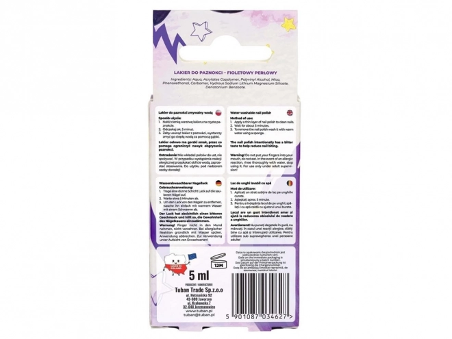 Smalto Bambini Tubi Glam Viola Perla