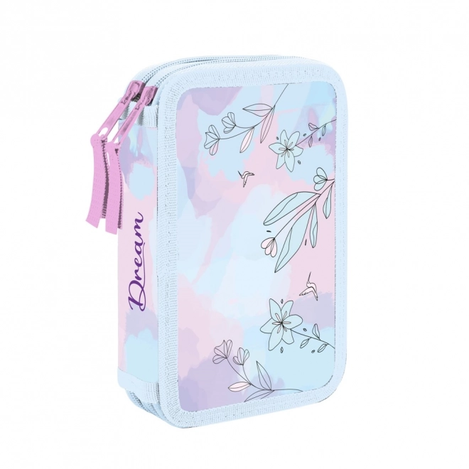 Astuccio scolastico a due piani Colibrì