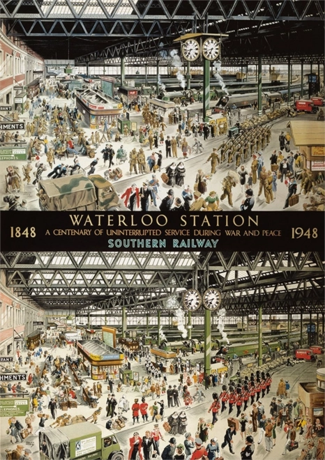 Puzzle GIBSONS stazione Waterloo nel 1848 e 1948, 1000 pezzi