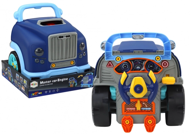 Set da officina camion per smontaggio blu