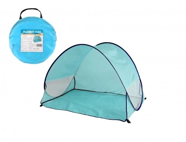 Tenda da spiaggia con filtro UV 100x70x80cm auto-montante in poliestere/metallo blu – Blu