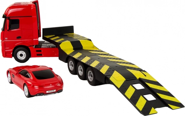 Macchinina R/C Mercedes-Benz con pianale - rosso