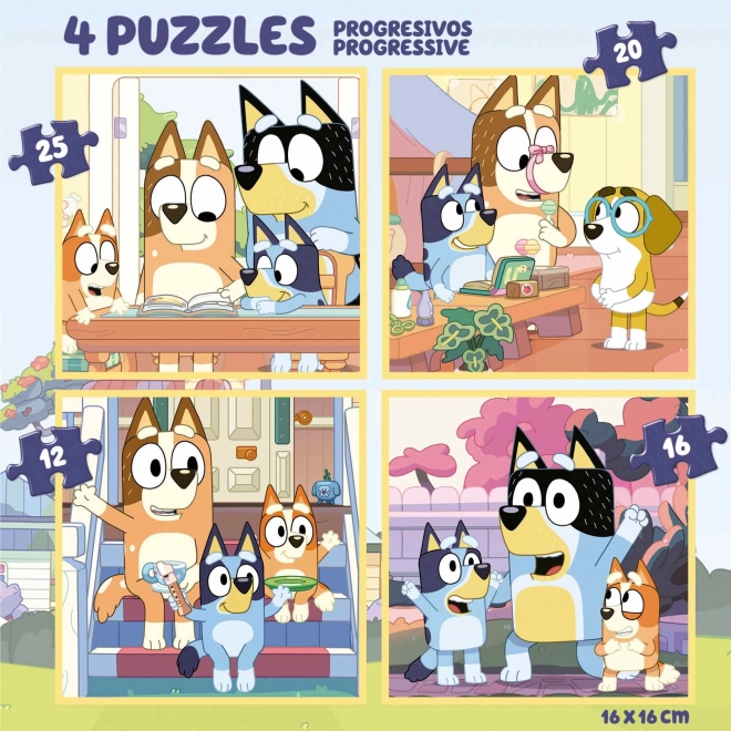 Puzzle Bluey in Valigetta 4 in 1