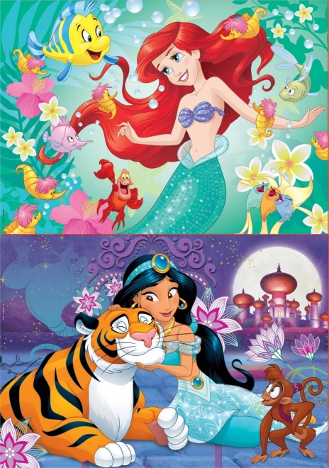 Puzzle Disney Principesse: Ariel e Jasmine 2x48 pezzi