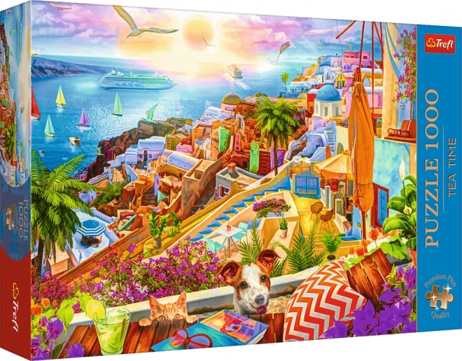 Puzzle 1000 pezzi Premium Plus Quality Visita a Santorini