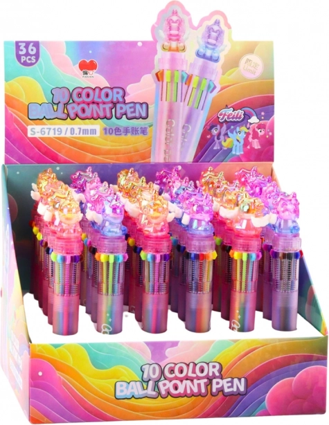 Penna multicolore automatica Unicorn per bambini 10 in 1
