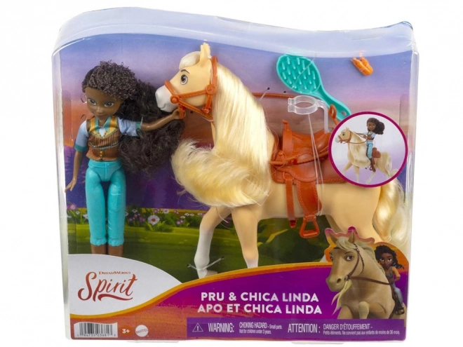 Bambola Pru e Cavallo Chica di Spirit di Mattel