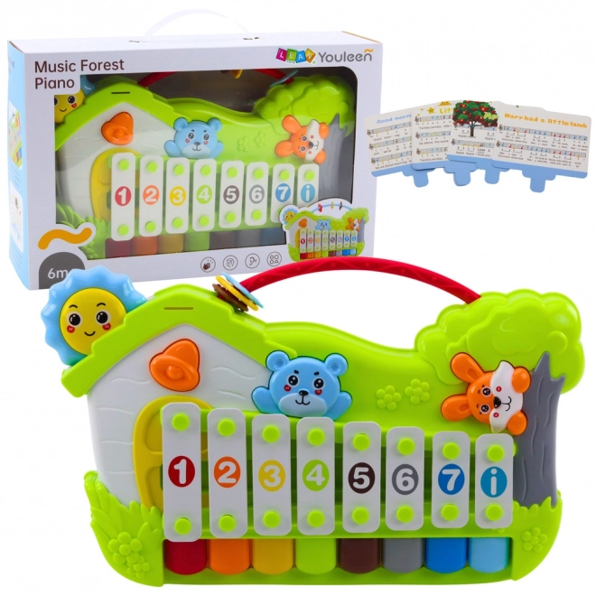 Pianoforte Musicale da Giardino con Xilofono e Carte Musicali