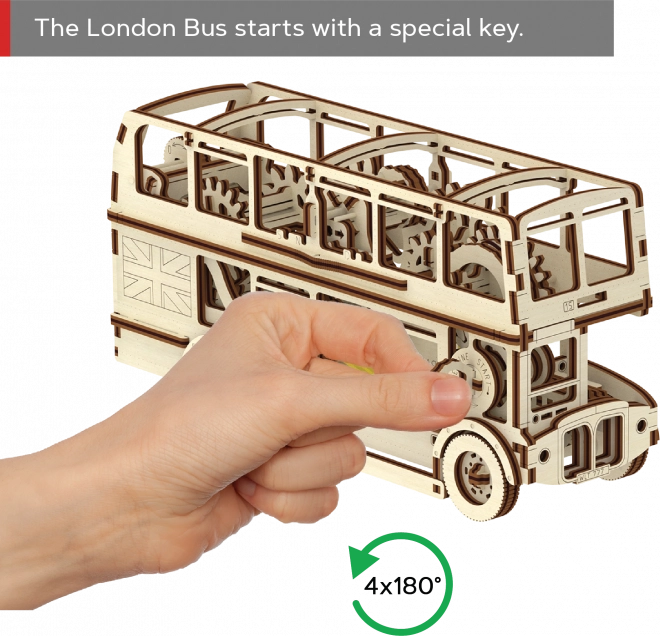 Puzzle 3D in legno - autobus di Londra