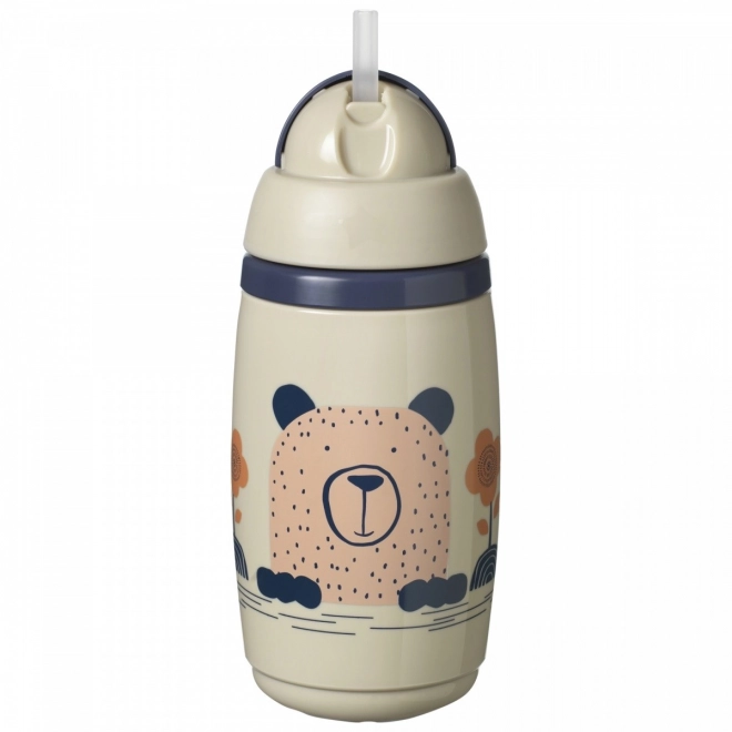 Bicchiere anti-goccia Superstar con cannuccia per bambini Tommee Tippee 266 ml Grigio