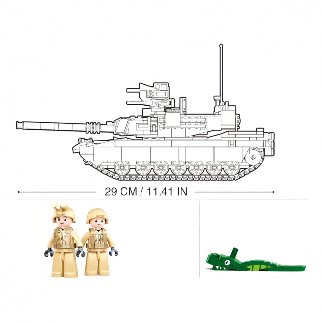 Sluban mattoncini modello carro armato M1A2 Abrams