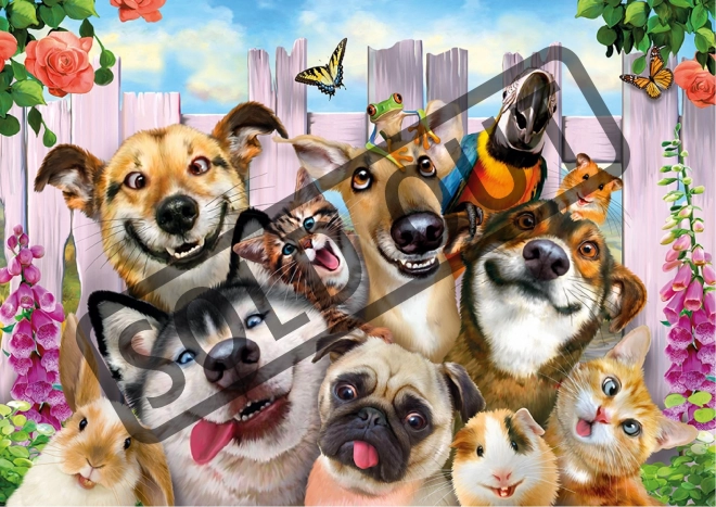 Puzzle in legno Wooden City pazzi animali 2 in 1