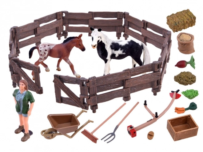 Set di figurine animali Cavalli fattoria – C