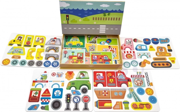 Tooky Toy Armadietto Montessori Magnetico con 80 Pezzi