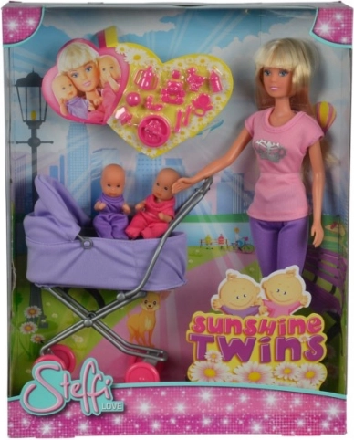 Steffi Love bambola con carrozzina profonda – viola