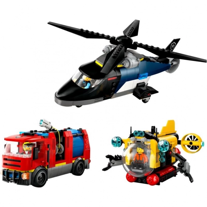 Set di veicoli dei vigili del fuoco e della polizia Lego City