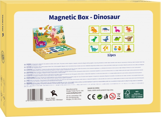 Puzzle magnetico dinosauri di Tooky Toy