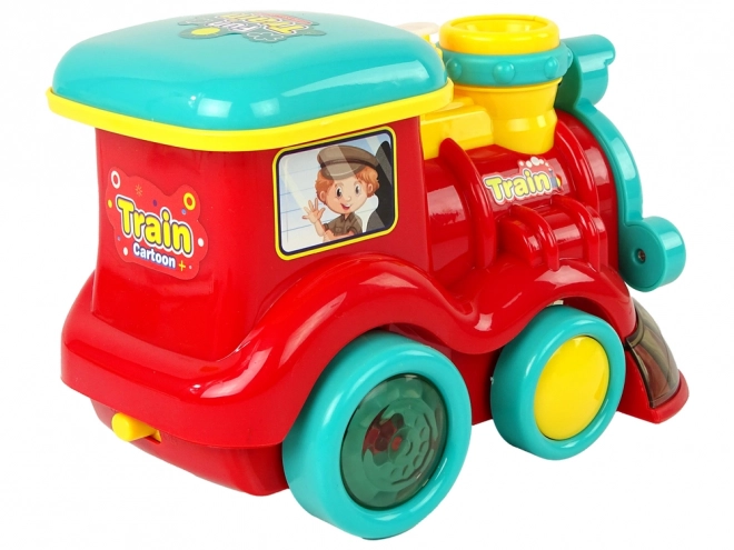 Locomotiva Bolle di Sapone Rossa con Luci e Suoni