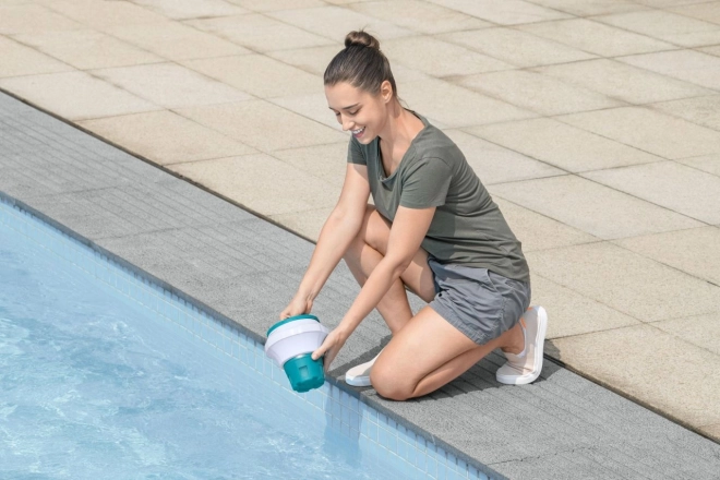 Dispenser galleggiante per piscina con termometro Bestway