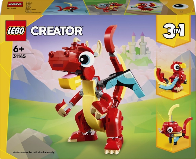 Drago Rosso LEGO Creator 3 in 1