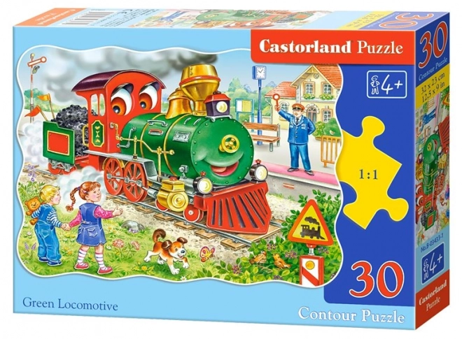 Puzzle 30 Pezzi Locomotiva Verde