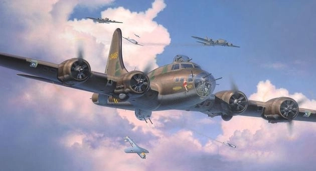 Modello di plastica B-17F Memphis Belle