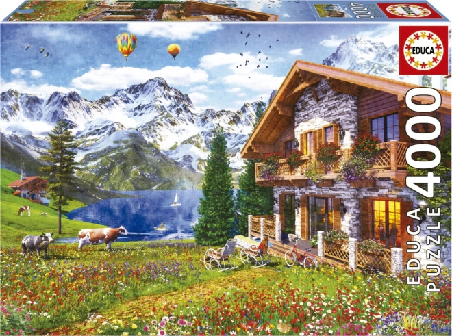 Puzzle casetta nelle Alpi 4000 pezzi