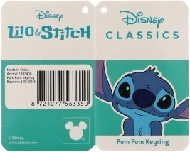 Portachiavi Stitch con pompon