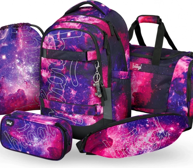 Set Baagl Galaxy: zaino, astuccio, sacca, borsa sportiva