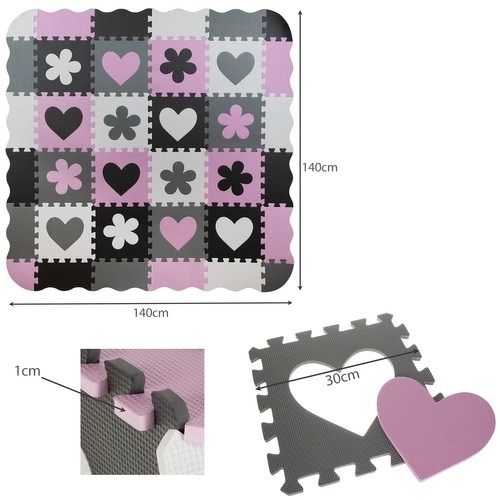 Puzzle in schiuma educativa 30x30cm 16 pezzi