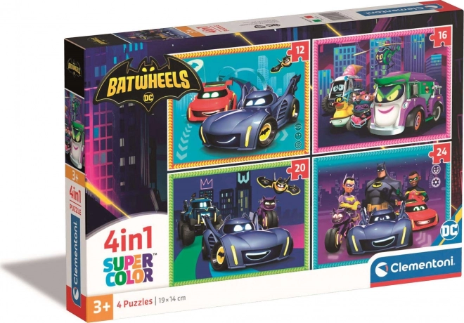 Puzzle Batwheels Clementoni 4 in 1