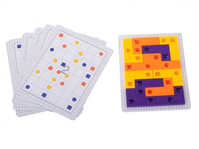 Puzzle logico Tetris con carte