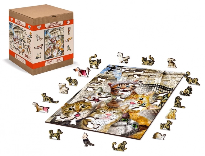 Puzzle Di Legno London Cats 2 in 1 75 Pezzi EKO