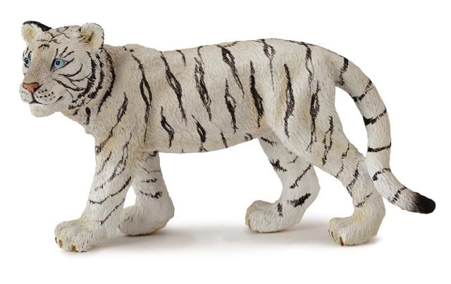 Figurina tigre bianco cucciolo in piedi