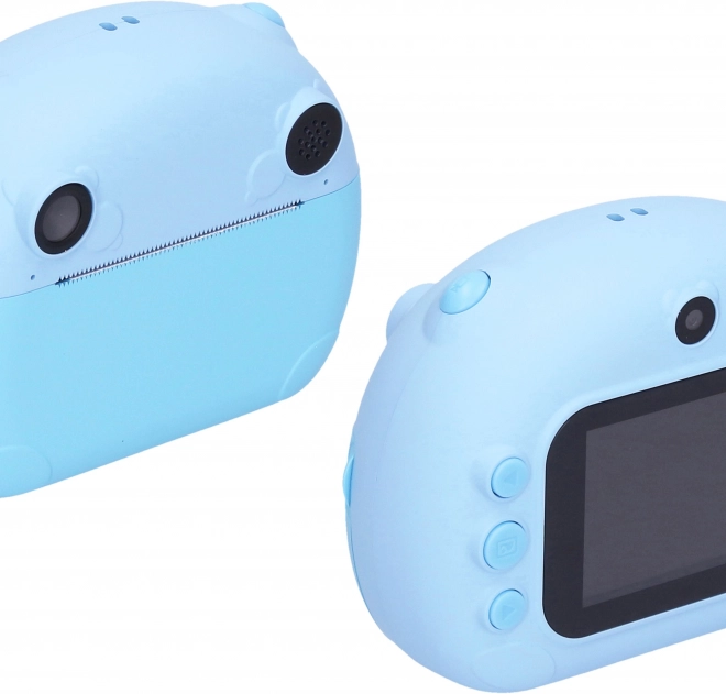 Fotocamera digitale per bambini con stampante blu