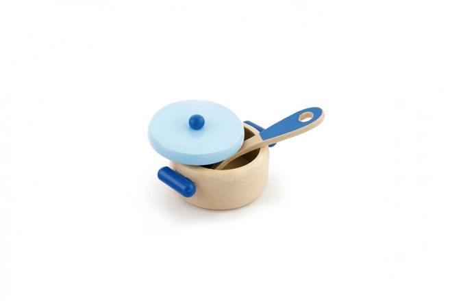 Set di stoviglie in legno - Blu