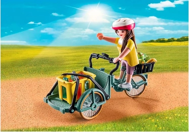 Set figurine Country bicicletta da carico