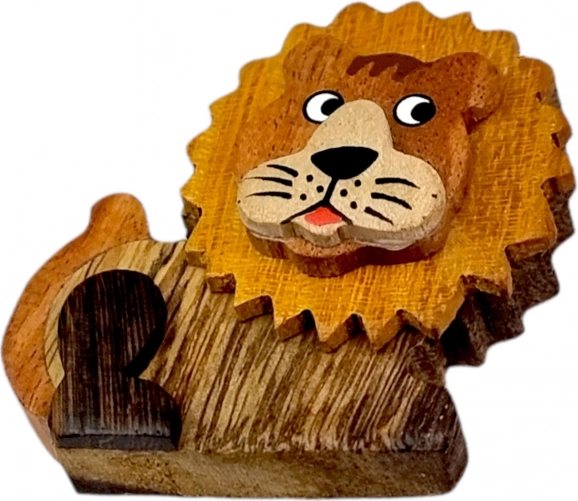 Magnete decorativo in legno Leone per bambini