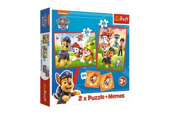 Puzzle 2 in 1 e gioco memory Psi Patrol