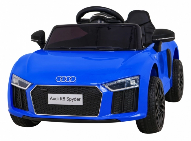 Auto elettrica per bambini Audi R8 blu con telecomando e funzione di avvio lento