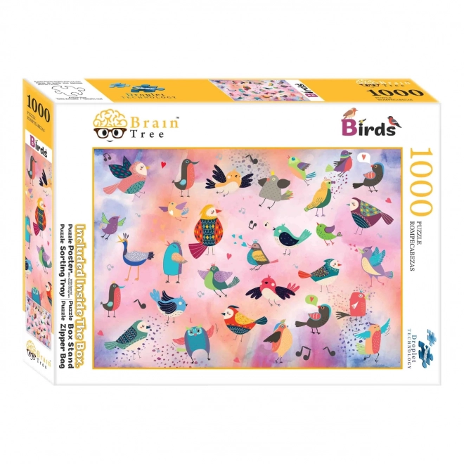 Puzzle Brain Tree Uccelli Fiabeschi 1000 Pezzi