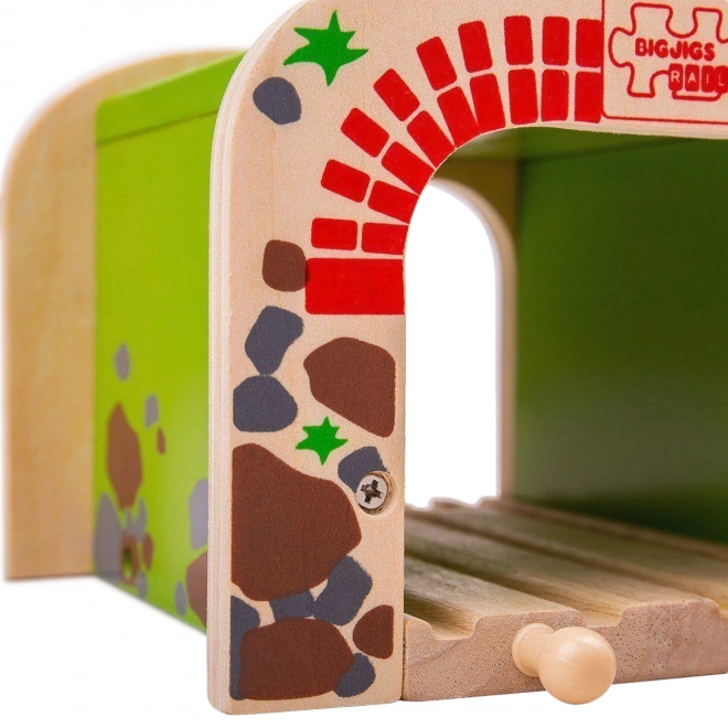 Tunnel ferroviario doppio di mattoni rossi Bigjigs Rail